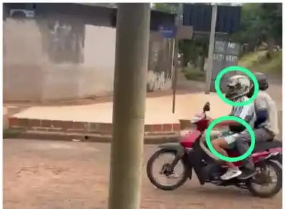 Le tiraron una molotov a la camioneta y la policía los encontró por una moto
