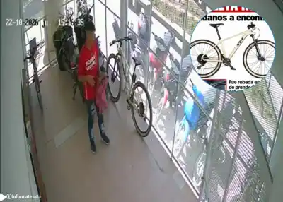 Se cambió la remera y se fue con la bici: el video que busca identificar a un ladrón en Salta