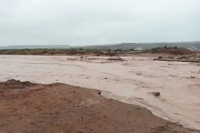 La lluvia no da tregua en Carranza y ya evalúan cómo sostener el desvío