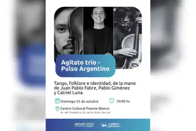 Tres músicos suben a escena en San Luis con un plan que ya sonó fuerte en Mendoza