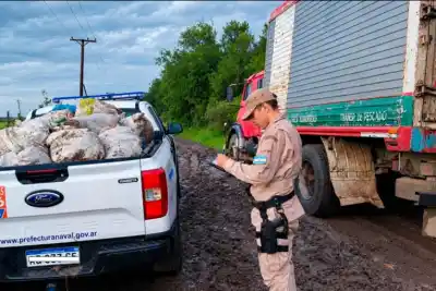 Prefectura frenó un camión en Gualeguaychú y adentro había 710 kilos de pescado sin respaldo