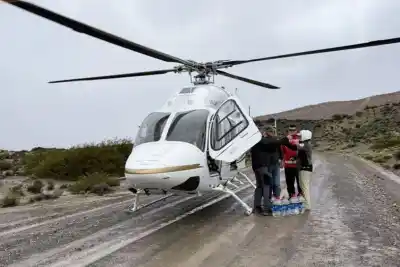 El temporal aisló a familias en la cordillera y salieron a buscarlas por aire