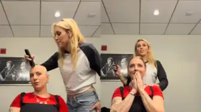 Miley Cyrus tomó la máquina de afeitar y lo hizo ella misma: el gesto con una fan que dio que hablar