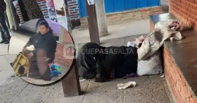 Dormía en la parada de la UNSa y un pedido de cuatro palabras movilizó a Salta