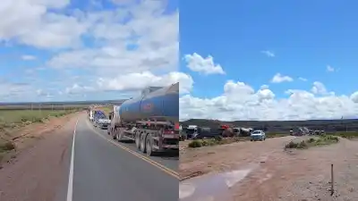 Ruta 5: la fila de camiones y petroleros que quedó atrapada desde la madrugada ya se mueve