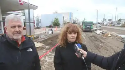 La lluvia complicó la obra de la Gran Avenida, pero hay un detalle que ilusiona a los vecinos