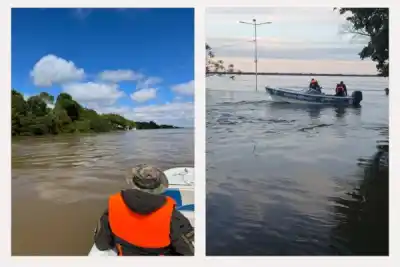 Itatí bajo el agua: la policía cambió el patrullaje y ahora recorre los barrios en lancha