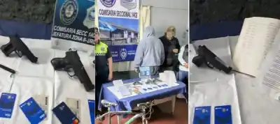 Tres réplicas de armas y una navaja: lo que “Panza” tenía en su casa de Villa Muñecas
