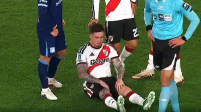 Salió llorando a los 17 minutos y River se quedó sin medio para el Superclásico