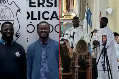 Crespo se vistió de Ghana: la ceremonia que sorprendió en la Parroquia San José