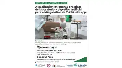 La triquinosis se combate en el laboratorio: capacitan en General Pico para afinar el diagnóstico