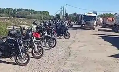 Más de 60 motos rodaron hasta la ruta 151: el motivo que unió a toda la región