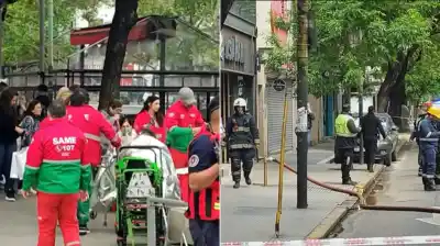 Una pala mecánica rompió un caño de gas en Caballito: 12 evacuados y dos chicos con oxígeno