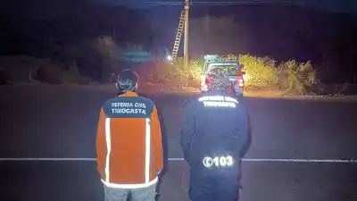 Un cable de media tensión electrificó el asfalto de la Ruta 60: la advertencia que corre para los que pasan por El Puesto