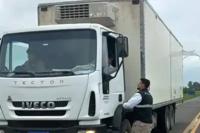 En plena ruta 14 frenaron un camión con 400 kilos de pescado: lo que faltaba adentro del vehículo los delató