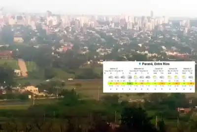 Paraná se despide de octubre con termómetros en subida: el día que marcará 29 grados