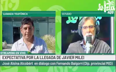 Baigorrí apuntó contra la visita de Milei: "El presidente viene por política, está en campaña"