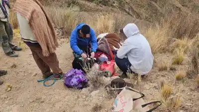 Un jinete se desplomó en plena montaña y debieron rescatarlo a pie en la oscuridad