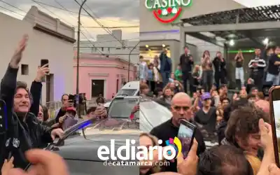 Milei pisó Catamarca por primera vez y el operativo blindó el Hotel Casino