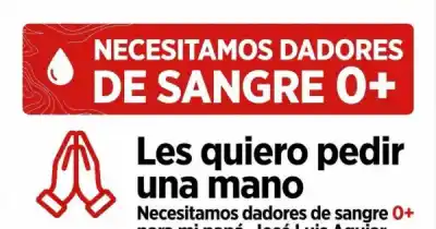 Río Gallegos busca donantes de sangre para José Luis Aguiar: el grupo que necesitan
