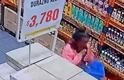 La grabaron robando en el Capo del Mercofrut y la policía la esperó afuera