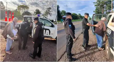 Salieron a tomar el colectivo con Alzheimer y terminaron caminando por la banquina de la ruta 12