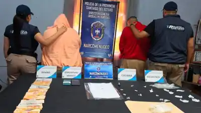 Allanamiento en Termas de Río Hondo: detienen a dos personas y secuestran cocaína y dinero