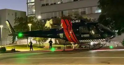 Rescate en helicóptero para un motociclista que sufrió fracturas en un accidente en Ruta 149