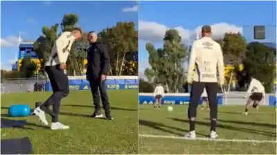 Neymar entrenó en Casa Amarilla con la Bombonera de fondo y el gesto que tuvo con los hinchas argentinos