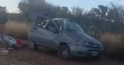 Volcó un Fiat Palio en la Ruta 7 y los ocupantes terminaron en el hospital: qué pasó