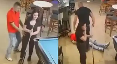 Entró a un bar y acosó a una mujer: la reacción de su esposo lo dejó inconsciente