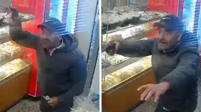 Asaltó una panadería a punta de pistola y lo que dejó grabado el video de seguridad es escalofriante
