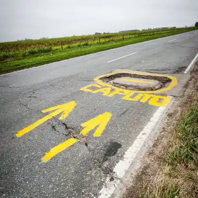 Las rutas 11 y 34 en Santa Fe: pintadas amarillas y un reclamo que crece