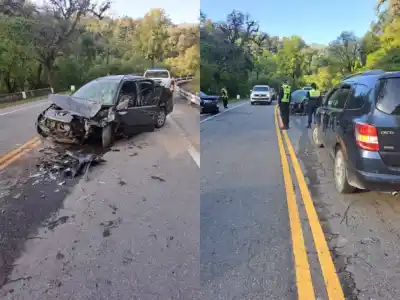 Varios heridos por el choque de tres automóviles en la Ruta 307