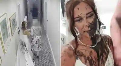 El día de su boda se convirtió en una pesadilla: una cuñada arruinó el vestido con pintura negra