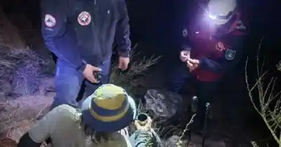 Rescataron a un hombre con posible fractura tras caer en una zona montañosa de Cacheuta