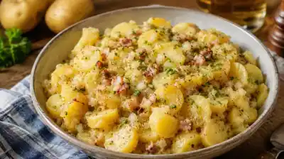 Olvidate de la ensalada rusa fría: la versión alemana que se come caliente y es furor