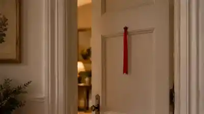 El gesto con una cinta roja que recomiendan hacer en la puerta de casa durante el otoño