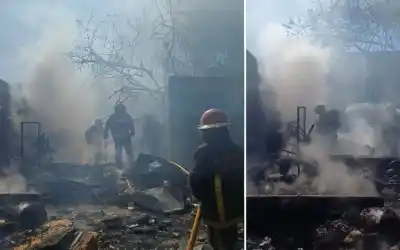 Incendio en Villa Carmela: lo que encontraron los bomberos al apagar las llamas