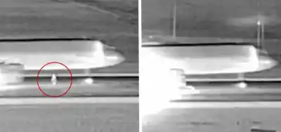 El escalofriante video del momento exacto en que un avión atropella a un peatón en pleno despegue