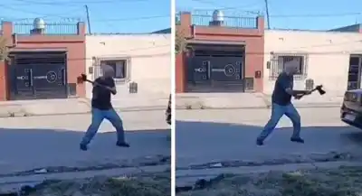 Chofer de Uber detenido tras defender a pasajeros de un ataque con hacha en San Cayetano