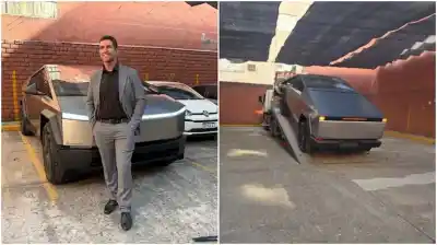 Llegó con su Tesla Cybertruck al Congreso, pero no pudo volver: la insólita razón detrás del remolque