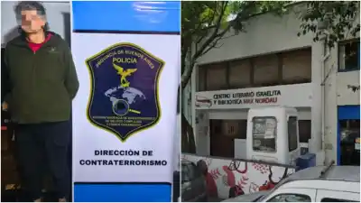 Un hombre de 57 años fue detenido tras atacar con bombas molotov a instituciones judías en La Plata