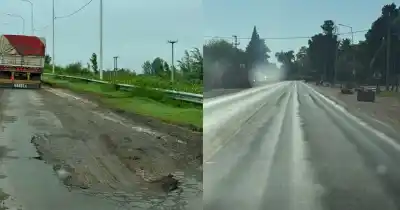 Vecinos de Villa La Ribera, sitiados por 5.000 camiones diarios: las rutas quedaron destruidas y el colectivo ya no pasa
