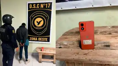 Víctima de robo en un remis: la rápida reacción de la policía motorizada que terminó con un detenido