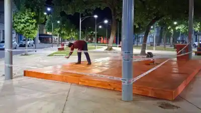 Refaccionan el escenario del paseo Alvear: los detalles de una obra que renovará el anfiteatro