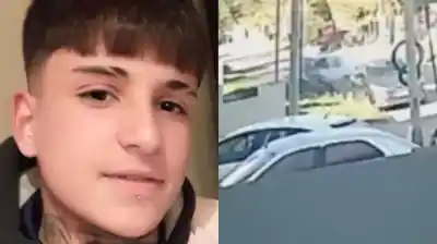Chocó en moto, esperaba ayuda y un vecino lo atacó a golpes: el video que complica al agresor