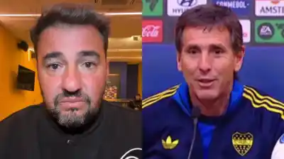 La pregunta de un periodista que hizo reír al DT de Boca pese a la bronca por el arbitraje