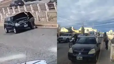 Intentaba revisar la batería de su auto y terminó atropellada por el propio vehículo