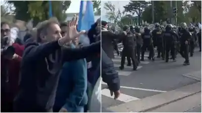 Protesta en San Martín: gas pimienta, un policía herido y el momento en que Katopodis se enfrentó a la represión